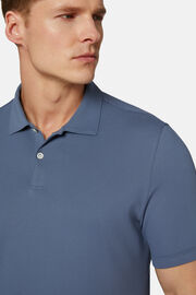 Spring High-Performance Piqué Polo Shirt, Indigo, hi-res