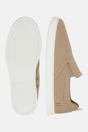 Παπούτσια χωρίς κορδόνια σε μπεζ-γκρι χρώμα, από τεχνικό ύφασμα, Beige, hi-res