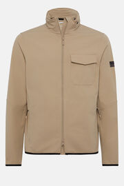 Windbreaker Jacket In Recycled Technical Fabric, Beige, hi-res