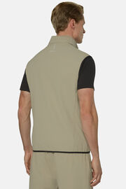 Vest in B Tech Stretch Recycled Nylon, Beige, hi-res