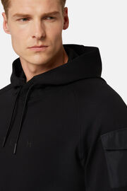 Light Recycled Scuba Hooded Sweatshirt, Black, hi-res