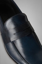 leather loafer, Navy blue, hi-res