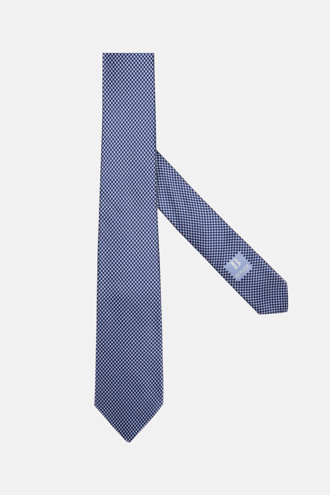 Gravata de seda estampada de cerimónia, Navy blue, hi-res