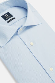 Regular Fit Sky Blue Checked Cotton Shirt, Light Blu, hi-res
