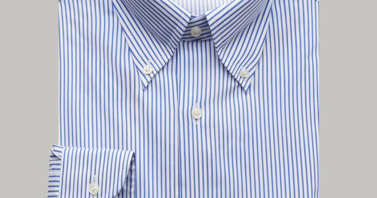 Men's Cornflower blue striped regular fit shirt | Boggi Milano
