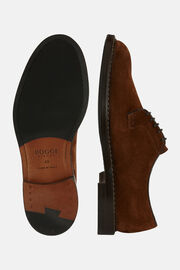 Velúrbőr derby cipő, Brown, hi-res