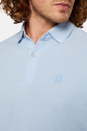 Cotton Piqué Polo Shirt, Light Blue, hi-res