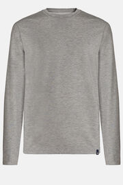 Long-Sleeved Cotton/Nylon/Tencel T-Shirt, Grey, hi-res