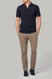 Polo shirt in sustainable performance pique, Navy blue, hi-res