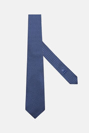 Floral Silk Tie, Blue, hi-res