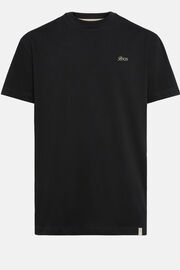 T-Shirt In Misto Cotone Organico, Nero, hi-res