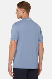 High-Performance Piqué Polo Shirt, Light Blue, hi-res