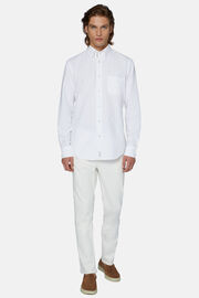 Λευκό πουκάμισο Oxford από οργανικό βαμβάκι, με κανονική εφαρμογή, White, hi-res