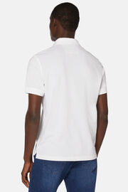 Regular Fit Cotton Pique Polo Shirt, White, hi-res