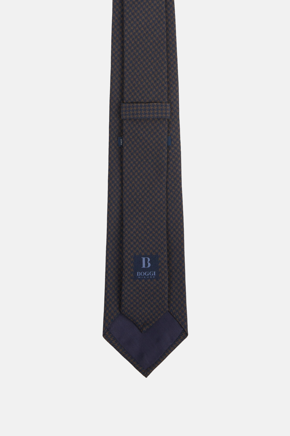 Houndstooth Pattern Silk Tie, , hi-res