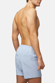 Cotton Boxer Shorts, Plain Light blue, hi-res