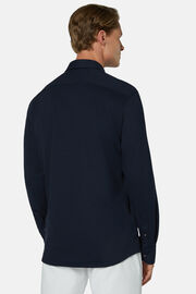 Camisa Estilo Polo De Piqué De Alto Rendimiento Regular Fit, Azul  Marino, hi-res