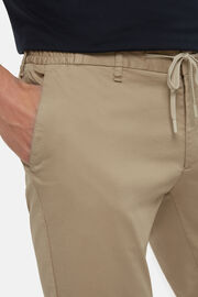 B Tech Stretch Cotton and Nylon Trousers, Beige, hi-res