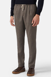 City Trousers in Flannel, Taupe, hi-res