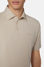 Polo Shirt In Stretch Supima Cotton, Sand, hi-res