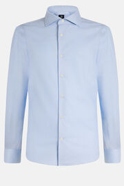 Slim Fit Sky Blue Dobby Cotton Shirt, Light Blu, hi-res