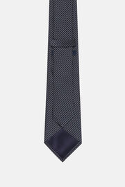 Jedwabny odświętny krawat, Navy blue, hi-res