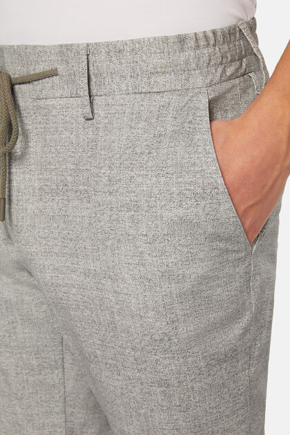 Pantaloni In Nylon Elasticizzato B Tech, Grigio Chiaro, hi-res