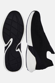 Μαύρα αθλητικά παπούτσια από ανακυκλωμένο νήμα, Black, hi-res