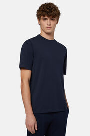 High-Performance Piqué Polo T-Shirt, Navy blue, hi-res