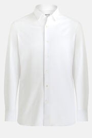 Slim Fit Stretch Nylon Piqué Polo Shirt, White, hi-res