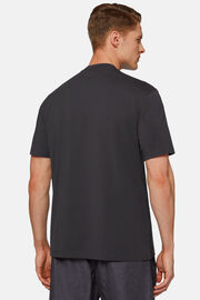 T-Shirt aus elastischer Supima-Baumwolle, Schwarz, hi-res