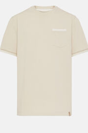 T-Shirt In Misto Cotone Organico, Sabbia, hi-res