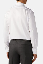 Camicia Bianca In Cotone Dobby Regular Fit, Bianco, hi-res