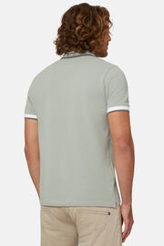 Koszulka polo z piki z mieszanki bawełny organicznej, Green, hi-res