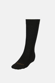 Pinstripe Cotton Blend Socks, Black, hi-res