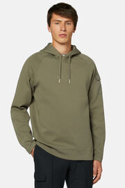 Light Recycled Scuba Hooded Sweatshirt, Military Green, hi-res