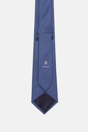 Wzorzysty krawat jedwabny, Navy - Green, hi-res