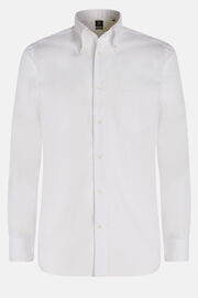Stretch P.Point Boston Collar Shirt Regular Fit, White, hi-res