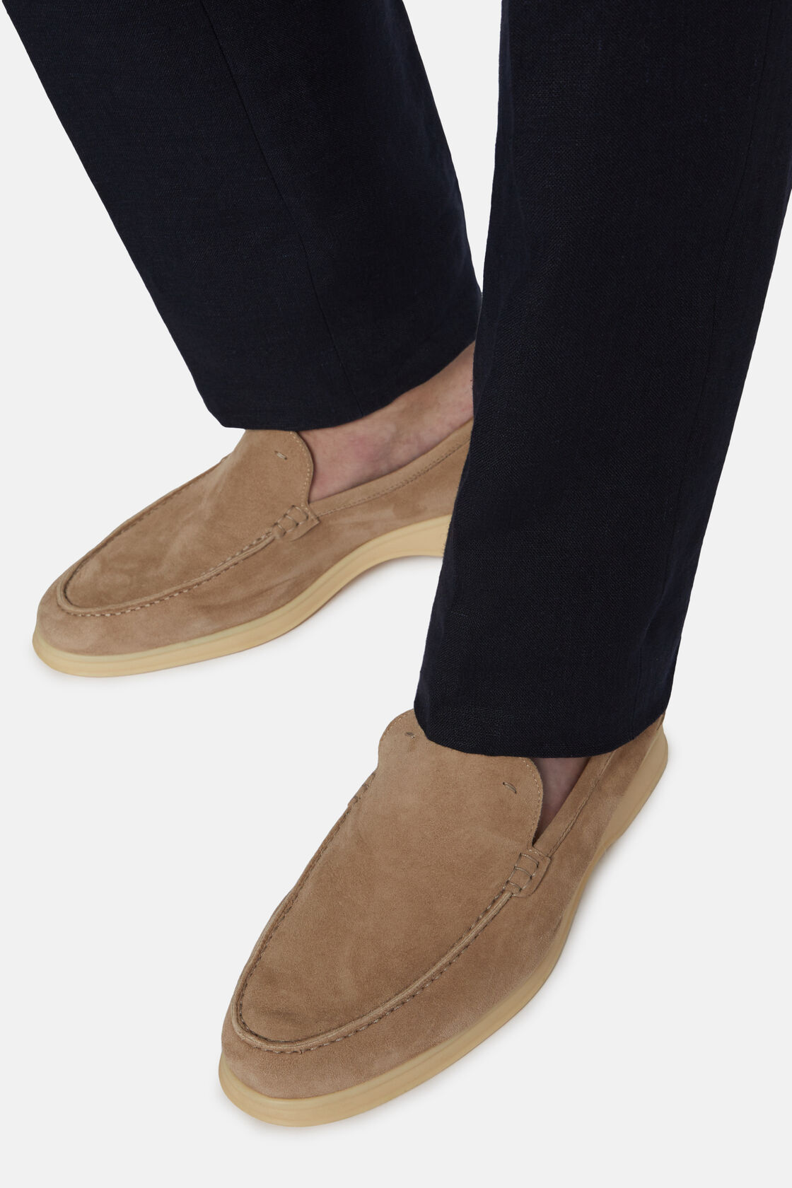 Aria Suede Loafers, Taupe, hi-res