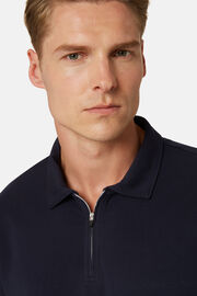 Polo Shirt In Stretch Supima Cotton Regular, Navy blue, hi-res