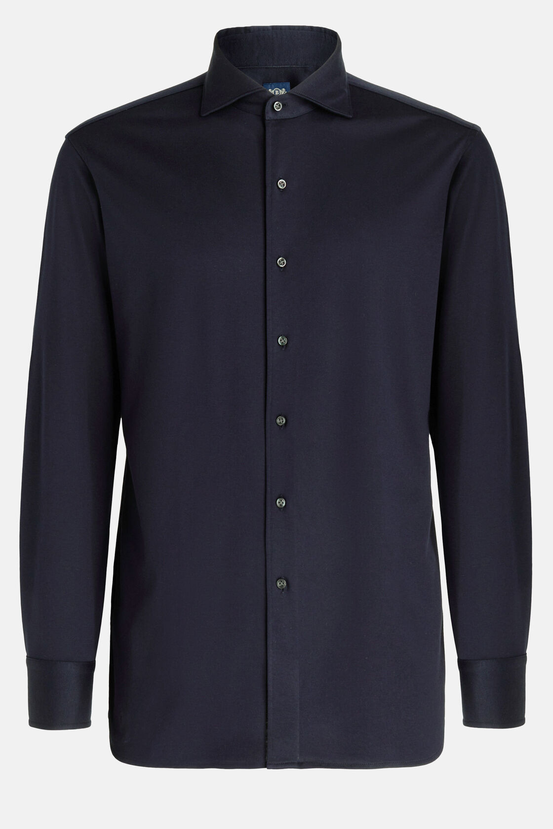 Cotton Jersey Slim Fit Polo Shirt, Navy blue, hi-res