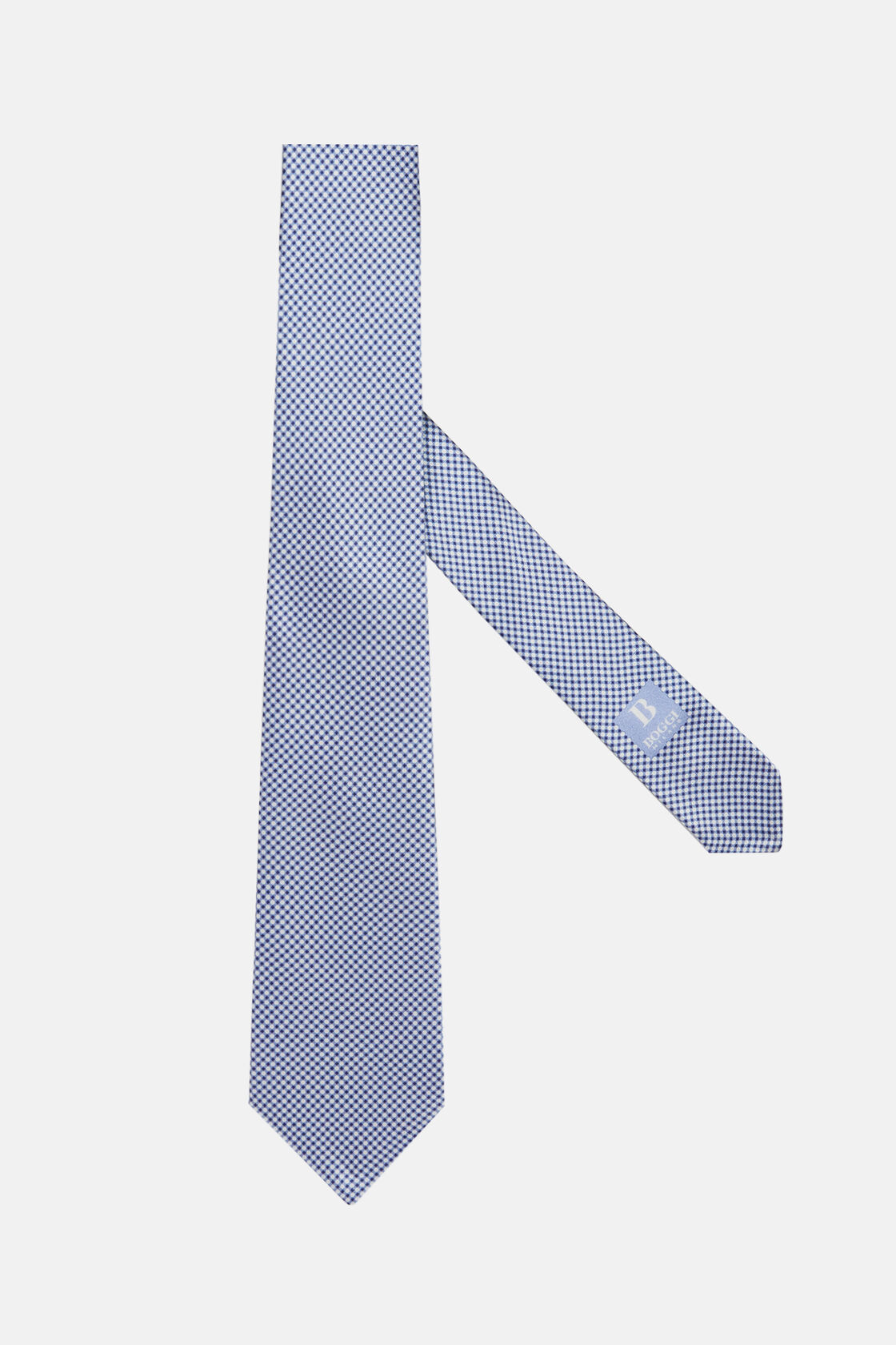 Printed Silk Ceremony Tie, Light Blue, hi-res