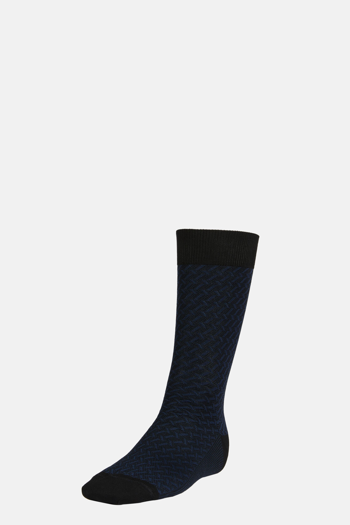 Socken Mit Mikromuster Aus Baumwollmischung, Navy blau, hi-res
