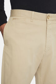 Pantaloni In Cotone Elasticizzato, Beige, hi-res