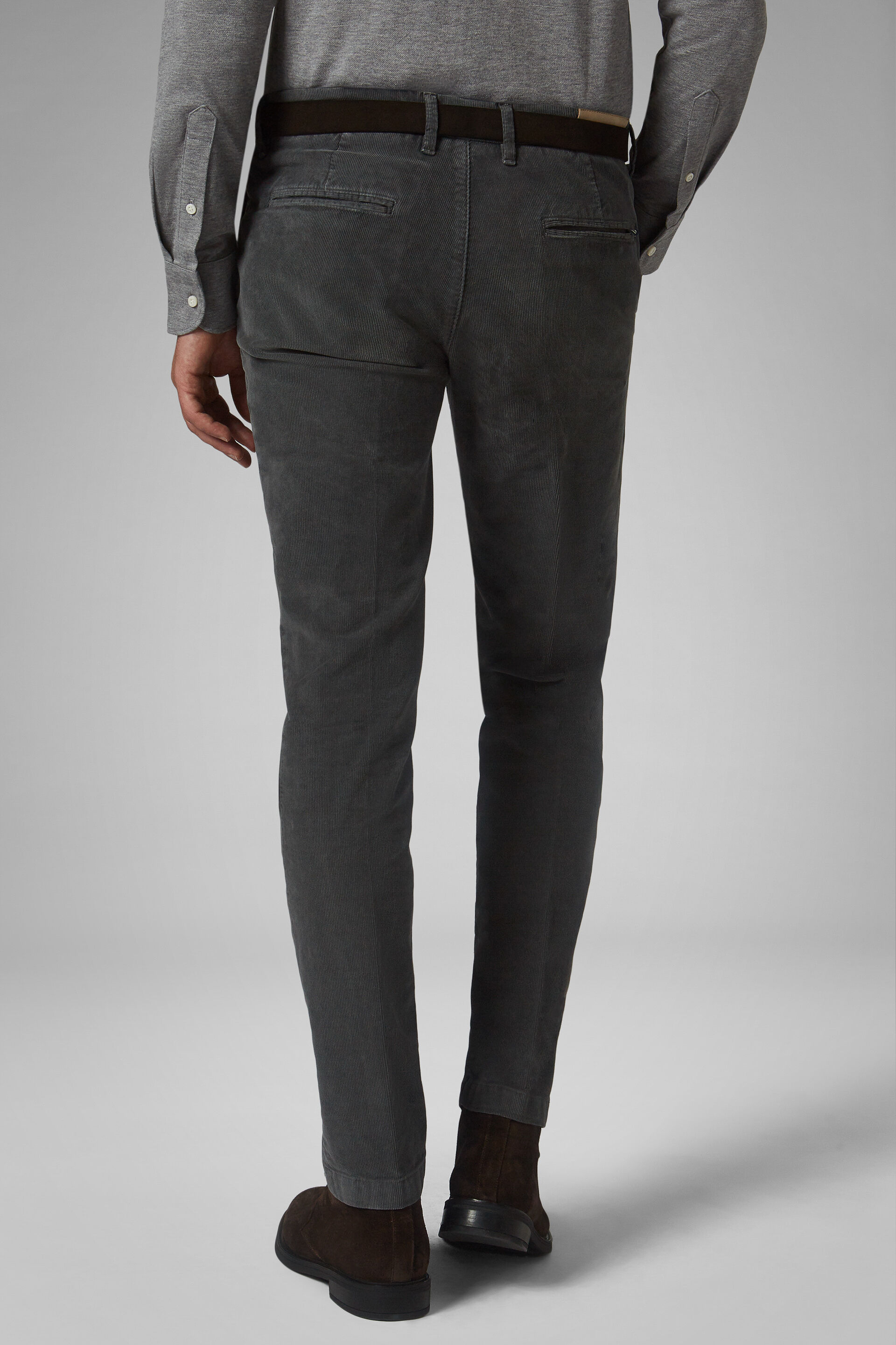 slim fit corduroy trousers