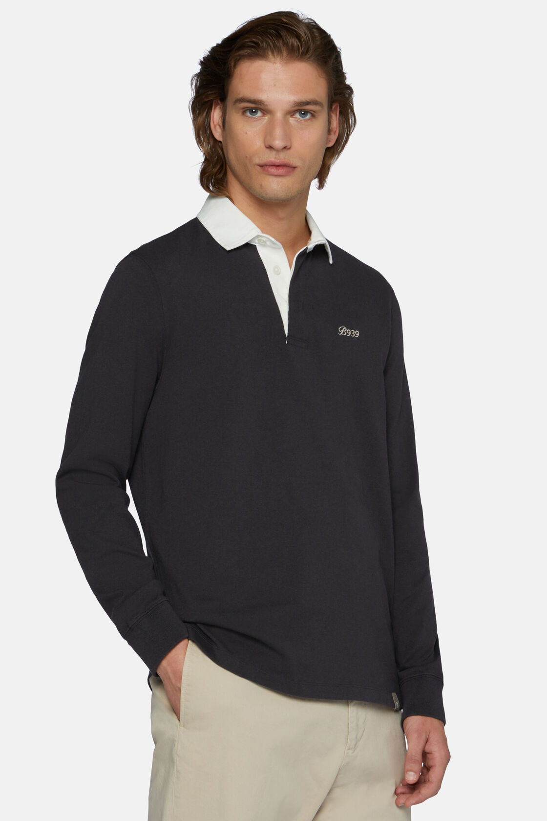Bawełniana koszulka polo, Black, hi-res