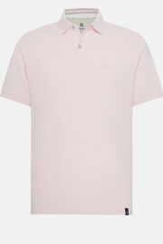 Bawełniana koszulka polo z piki., Pink, hi-res