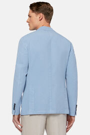 Sky Blue Jacket In Tencel/Linen/Cotton, Light Blue, hi-res