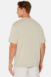 Sandfarbenes Strick-T-Shirt Aus Pima-Baumwolle, Sand, hi-res