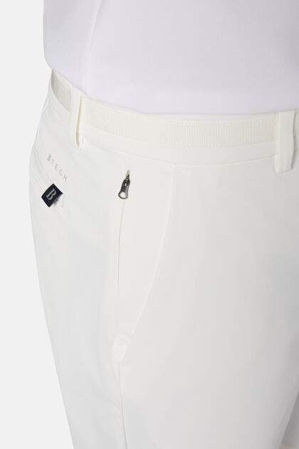 B Tech Stretch Nylon Bermuda Shorts, Cream, hi-res